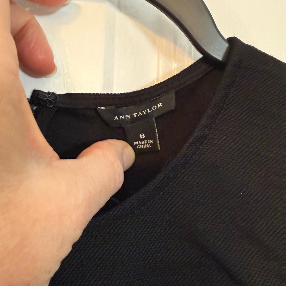 Ann Taylor Black Dress with Lace Detail - Picture 2 of 4